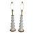 Vintage Tall White Ceramic Column Lamps - a Pair For Sale