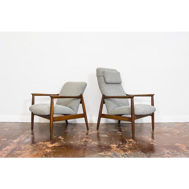 1960s Mid-Century Armchairs GFM 64 and High Back 64 by Edmund Homa, 1960s, Set of 2 For Sale - Image 5 of 18