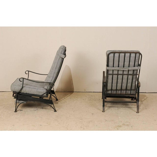 Iron Patio Armchairs With Clover and Dot Motif - a Pair For Sale - Image 10 of 11