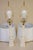 Matched Pair Lenox Quoizel Neoclassic Hollywood Regency Modern Column Porcelain Table Lamps 1960's For Sale - Image 13 of 14