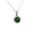 Natural Emerald Diamond Pendant Necklace 18" 14k W Gold 1.90 TCW Certified For Sale In New York - Image 6 of 15