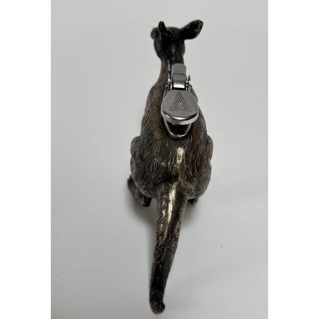Japanese Figural Kangaroo Tabletop Lighter, Cast Metal, Circa 1960 For Sale In Palm Springs - Image 6 of 15