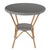 Spritely Home Accent Furniture Tobias 30 in. W Outdoor Round Rattan and Metal Bistro Table, Gray/White Dot / Natural Rattan Frame For Sale - Image 4 of 9