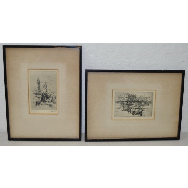 Vintage Etchings by Teague c.1930s a Pair Chairish