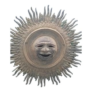 Bronze Sunburst Wall Sculpture For Sale