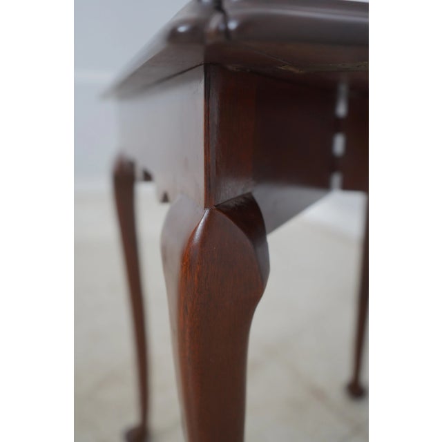 Biggs Queen Anne Mahogany Drop Leaf Handkerchief Table For Sale - Image 11 of 12