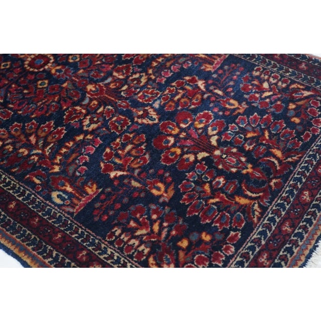 Early 20th Century Antique Sarouk Rug 2' x 4' For Sale - Image 5 of 9