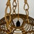 Wood Mid-Century Italian Bamboo Rattan UFO Pendant Lamp, 1960s For Sale - Image 7 of 8