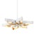 Mitzi Nala 6-Light Chandelier, Soft White/Gold Leaf For Sale