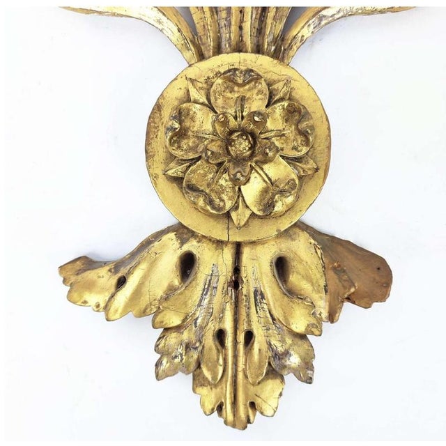 Regency Gilt Wood Gesso Wall Appliqués For Sale - Image 4 of 6