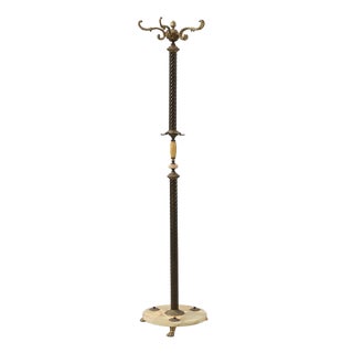 20th Century Napoleon III Copper and Onyx Marble Coat Stand, France, 1890s For Sale