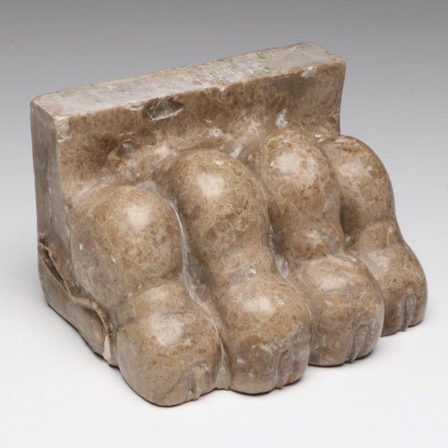 Antique 19th Century Italian Grand Tour Carved Marble Lion Paw For Sale - Image 9 of 9