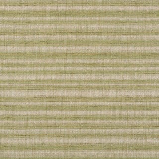 Sample - Schumacher Petra Stripe Fabric in Grass For Sale