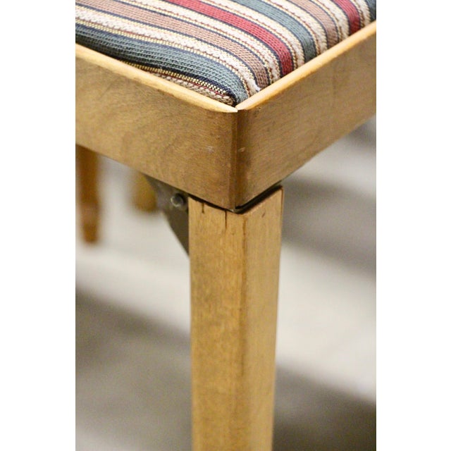 1950's MidCentury LegOMatic Folding Caned Back Wood Chairs, Set of 8