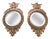 Antique Victorian Gilt-Painted Cast Iron Eagle Mirrors, 1892, Set of 2 For Sale