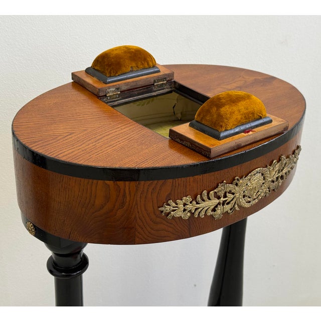 Wood Antique Empire Ash Sewing Table, 1830s For Sale - Image 7 of 12