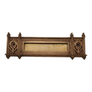 1900s Cast Bronze Gothic Mail Slot For Sale