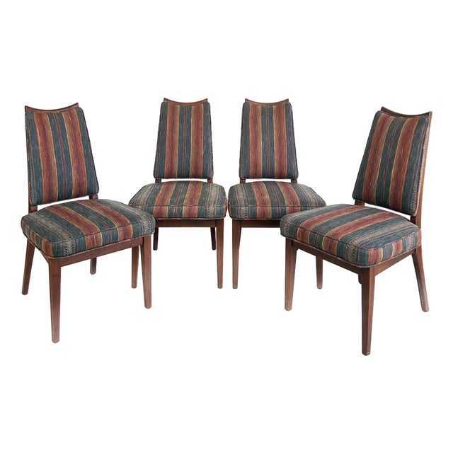 1960s Attributed to John Keal Brown Saltman Dining Chairs, Set of Four For Sale