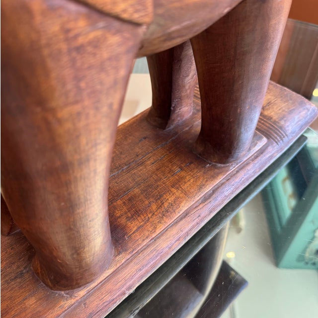 Antique 1930's African Ashanti Elephant Stool For Sale - Image 10 of 12