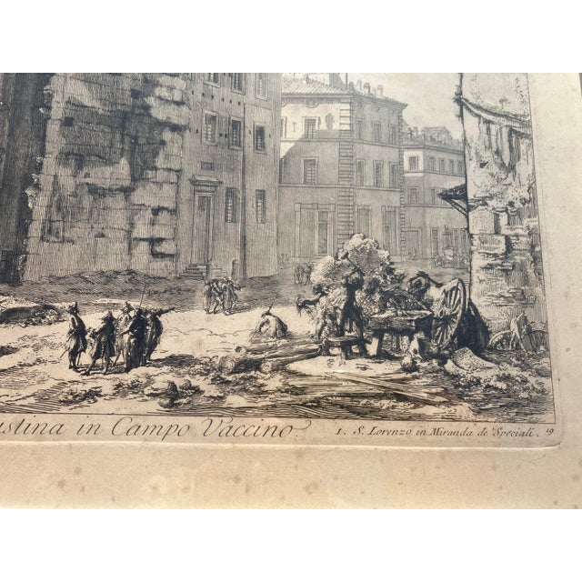 Italian 18th Century Architectural Etching Signed Piranesi For Sale - Image 3 of 5