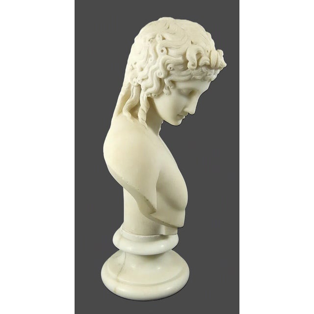 Italian Grand Tour Carrara Marble Bust of Eros of Centocelle For Sale - Image 4 of 6