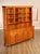 Farmhouse Shaker Shoppe Cherry Stepback Cupboard With Glass Door Hutch For Sale - Image 3 of 18