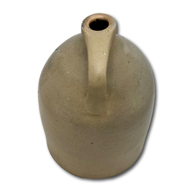 Unusual Antique American Blue Flower Decorated 2 Gallon Jug With Otsego New York Stoneware Merchants Name & Info Circa 1870s For Sale - Image 16 of 18