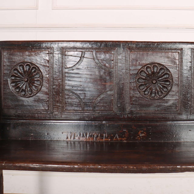 Italian Carved Walnut Bench For Sale - Image 3 of 11