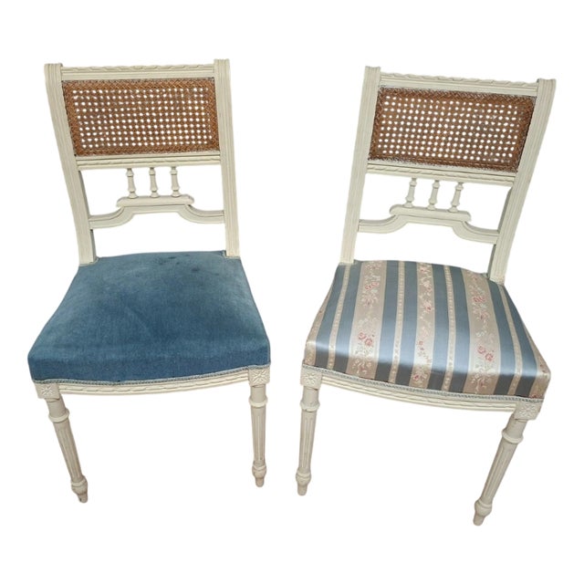 Louis XVI Chairs in Lacquered Wood For Sale
