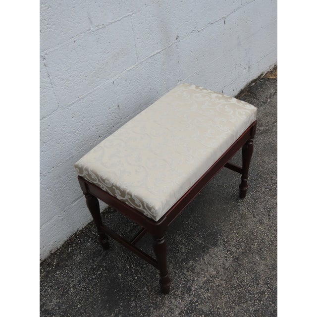 1940s Vanity Stool Bench Ottoman 6374a For Sale - Image 10 of 13