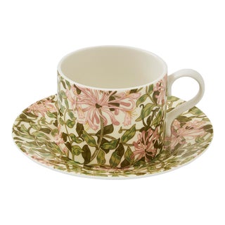Spode Morris & Co Teacup & Saucer, Honeysuckle For Sale