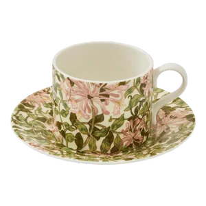 Spode Morris & Co Teacup & Saucer, Honeysuckle