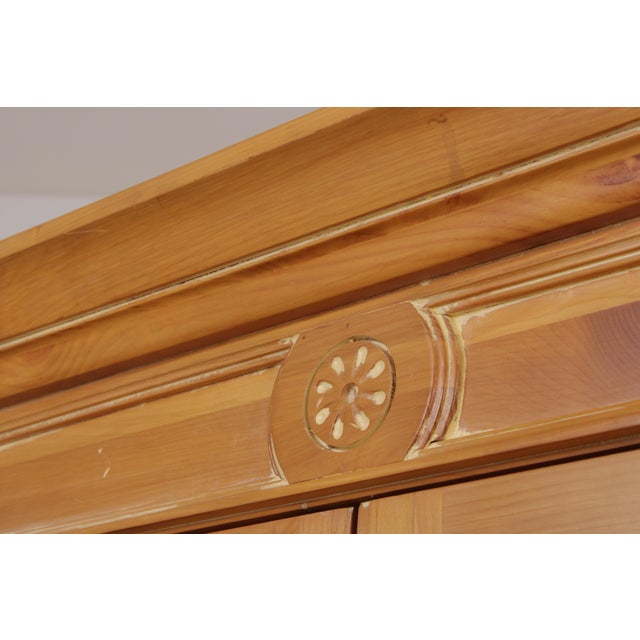 Chippendale Distressed Washed Pine Bar Cabinet For Sale - Image 15 of 18