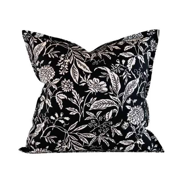 Black Premier Prints MM Designs Black White Botanical Floral Leaf Leaves Pillow Covers- 3 Pc Set For Sale - Image 8 of 10