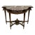 18th Century French Louis XVI Carved Wood and Marble Demi-Lune Console Table For Sale