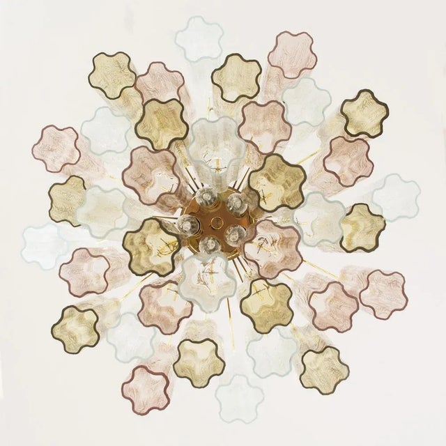 Italian Multicolored Tronchi Murano Glass Chandelier, 1990s For Sale - Image 6 of 13