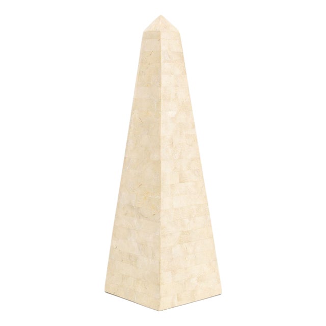 Maitland Smith Style Tessellated Stone Obelisk For Sale