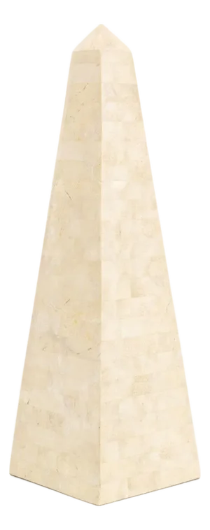 Maitland Smith Style Tessellated Stone Obelisk
