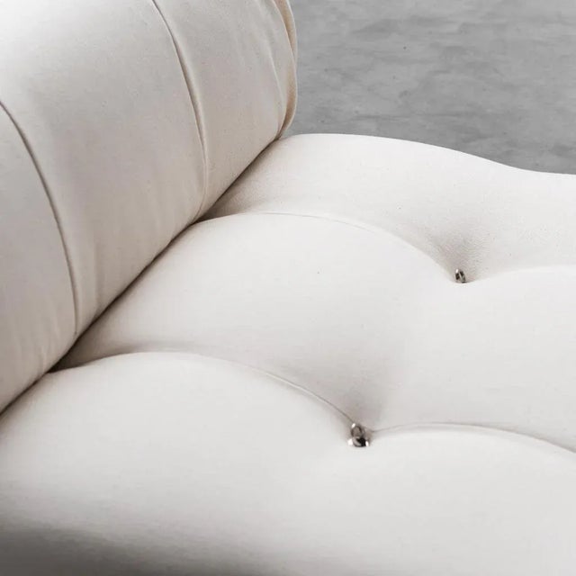 Camaleonda armchair by Mario Bellini for B&B Italia. White fabric covering. Excellent condition, restored. 70s design....