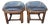 1990s Pair Hollywood Regency Stanley Stools / Ottomans For Sale