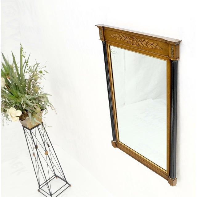 Brown Neo Classical French Rectangle Wall Mirror For Sale - Image 8 of 8