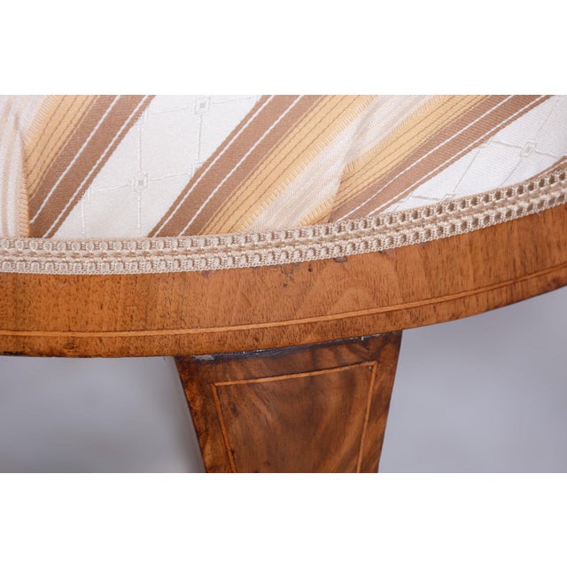 Biedermeier Walnut Armchair attributed to Josef Danhauser, Vienna, Austria, 1820s For Sale - Image 4 of 11