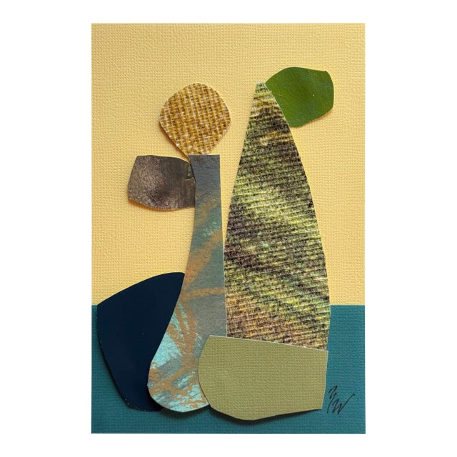 "Superbloom 1" Original Mixed-Media Collage on Paper by Zac Woodiel For Sale