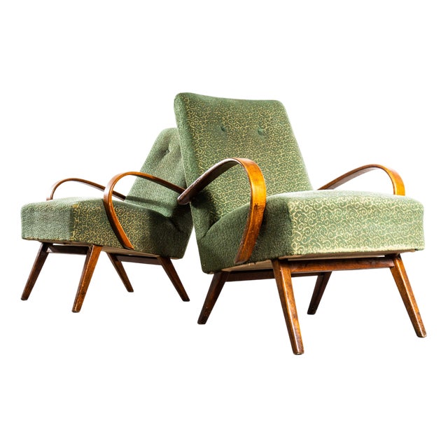 Vintage Lounge Chair by Jaroslav Šmídek, 1950s For Sale