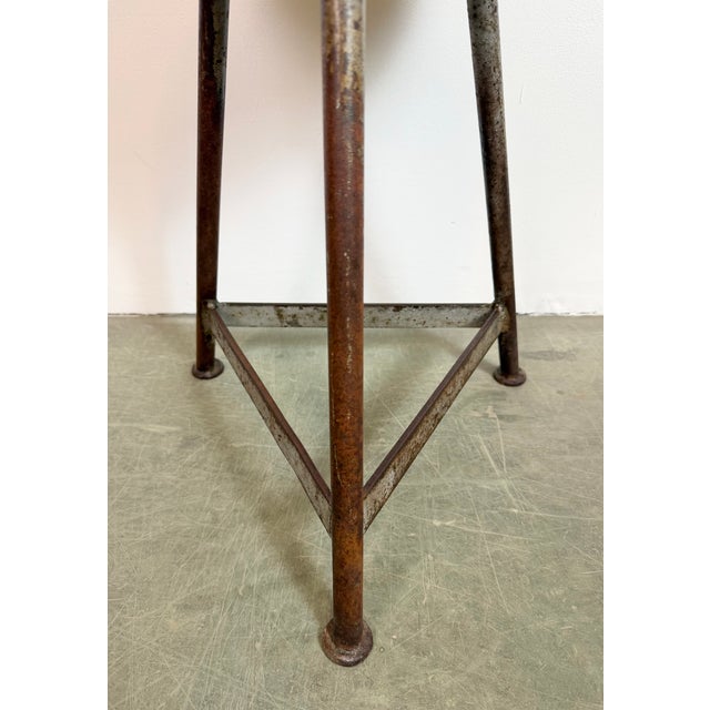 Industrial Grey Workshop Stool, 1960s For Sale - Image 4 of 18
