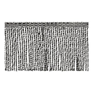 Schumacher Outdoor Bullion Fringe Trim in Black For Sale