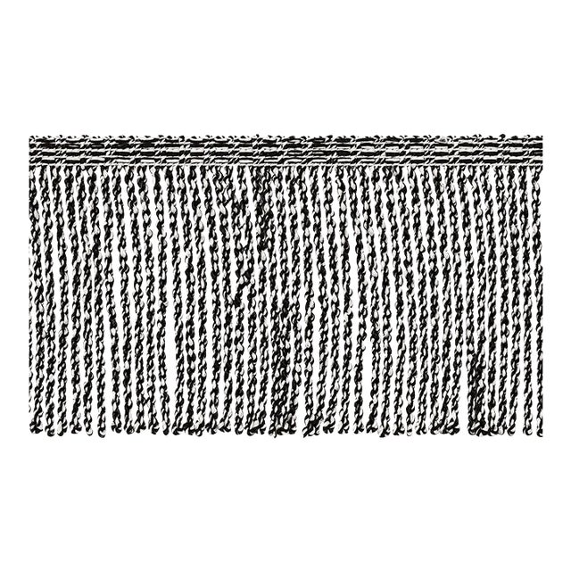 Schumacher Outdoor Bullion Fringe Trim in Black For Sale