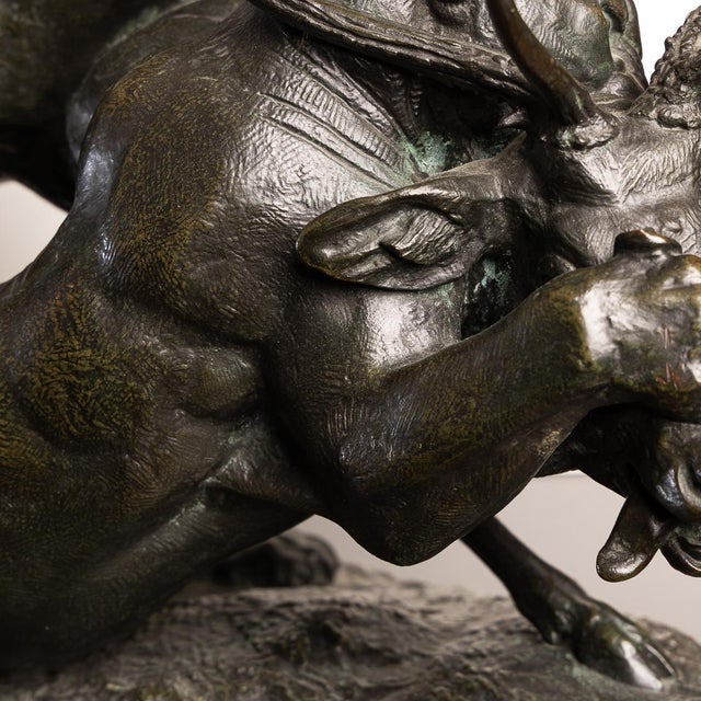 Antoine-Louis Barye, Panther & Stag Hunting Scene, 1800, Bronze For Sale - Image 17 of 18