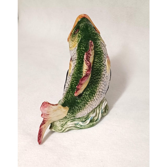 Horizontal Fish-Shaped Ceramic Jug, 1970s For Sale - Image 4 of 12