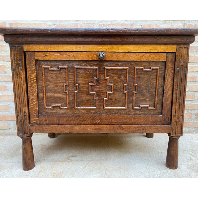 Late 19th Century French Carved Oak Coffer For Sale - Image 16 of 18
